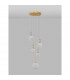 Hook Integrated LED Pendant Ceiling Light Satin Gold Metal Opal White Glass LED 37W 3147Lm 3000K-3