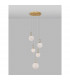 Hook Integrated LED Pendant Ceiling Light Satin Gold Metal Opal White Glass LED 37W 3147Lm 3000K-4