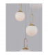 Hook Integrated LED Pendant Ceiling Light Satin Gold Metal Opal White Glass LED 37W 3147Lm 3000K-5