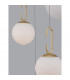Hook Integrated LED Pendant Ceiling Light Satin Gold Metal Opal White Glass LED 37W 3147Lm 3000K-6