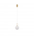 Hook Integrated LED Pendant Ceiling Light Satin Gold Metal Opal White Glass LED 10.6W 1066Lm 3000K-1