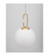 Hook Integrated LED Pendant Ceiling Light Satin Gold Metal Opal White Glass LED 10.6W 1066Lm 3000K-5