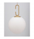 Hook Integrated LED Pendant Ceiling Light Satin Gold Metal Opal White Glass LED 10.6W 1066Lm 3000K-6