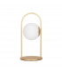 Hook Integrated LED Table Lamp Satin Gold Metal Opal White Glass LED 4.8W 464.4Lm 3000K-1