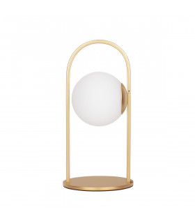 Hook Integrated LED Table Lamp Satin Gold Metal Opal White Glass LED 4.8W 464.4Lm 3000K-1