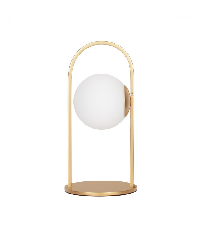 Hook Integrated LED Table Lamp Satin Gold Metal Opal White Glass LED 4.8W 464.4Lm 3000K-1