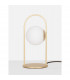 Hook Integrated LED Table Lamp Satin Gold Metal Opal White Glass LED 4.8W 464.4Lm 3000K-6