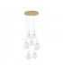 Hook Integrated LED Pendant Ceiling Light Satin Gold Metal Opal White Glass LED 52W 4815Lm 3000K-1