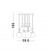 Hook Integrated LED Pendant Ceiling Light Satin Gold Metal Opal White Glass LED 52W 4815Lm 3000K-4
