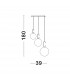 Hook Integrated LED Pendant Ceiling Light Satin Gold Metal Opal White Glass LED 25.8W 2521Lm 3000K-3