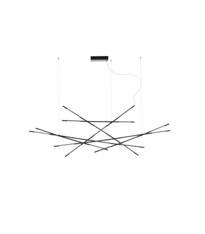 Raccio Integrated LED Pendant Ceiling Light Black Metal LED 109W 6868Lm 3000K-1
