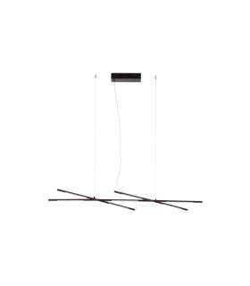 Raccio Integrated LED Pendant Ceiling Light Black Metal LED 27W 1491Lm 3000K-1