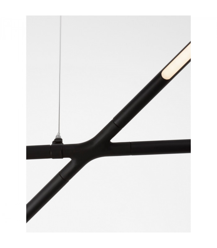 Raccio Integrated LED Pendant Ceiling Light Black Metal LED 27W 1491Lm 3000K-5