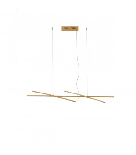 Raccio Integrated LED Pendant Ceiling Light Brass Gold Metal LED 27W 1491Lm 3000K-1