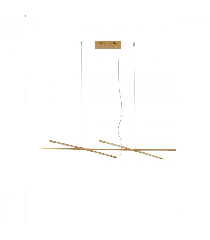 Raccio Integrated LED Pendant Ceiling Light Brass Gold Metal LED 27W 1491Lm 3000K-1