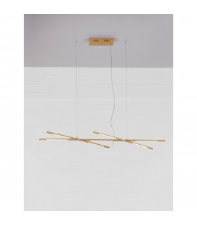 Raccio Integrated LED Pendant Ceiling Light Brass Gold Metal LED 27W 1491Lm 3000K-2