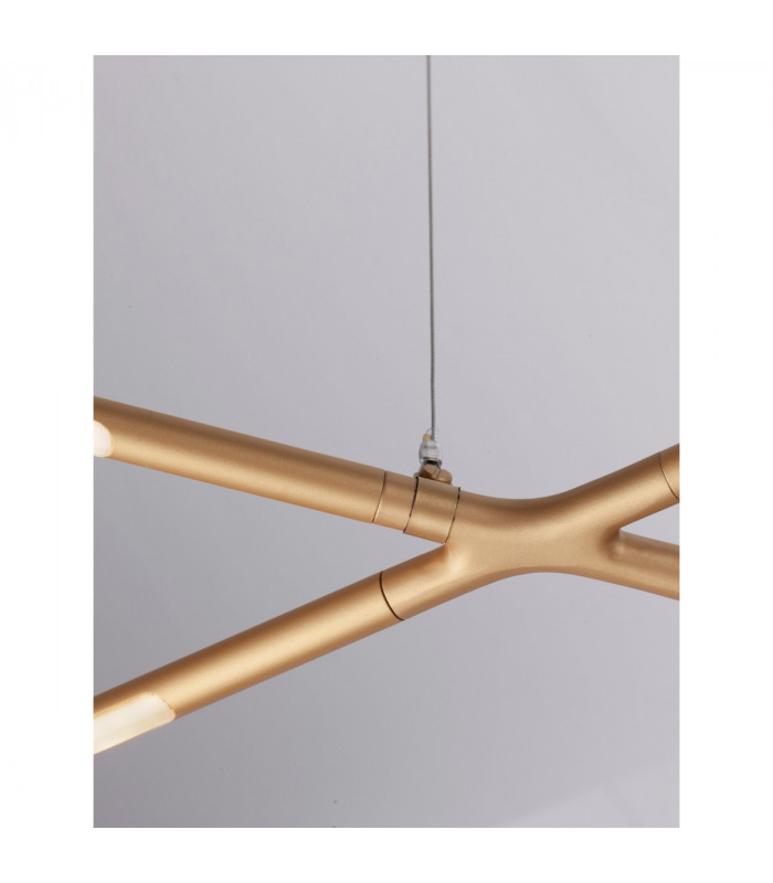 Raccio Integrated LED Pendant Ceiling Light Brass Gold Metal LED 27W 1491Lm 3000K-7
