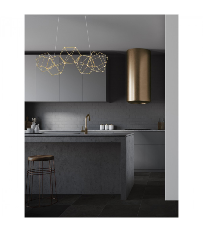 Nebula Integrated LED Pendant Ceiling Light Copper Metal LED 22W 1822Lm 3000K-2