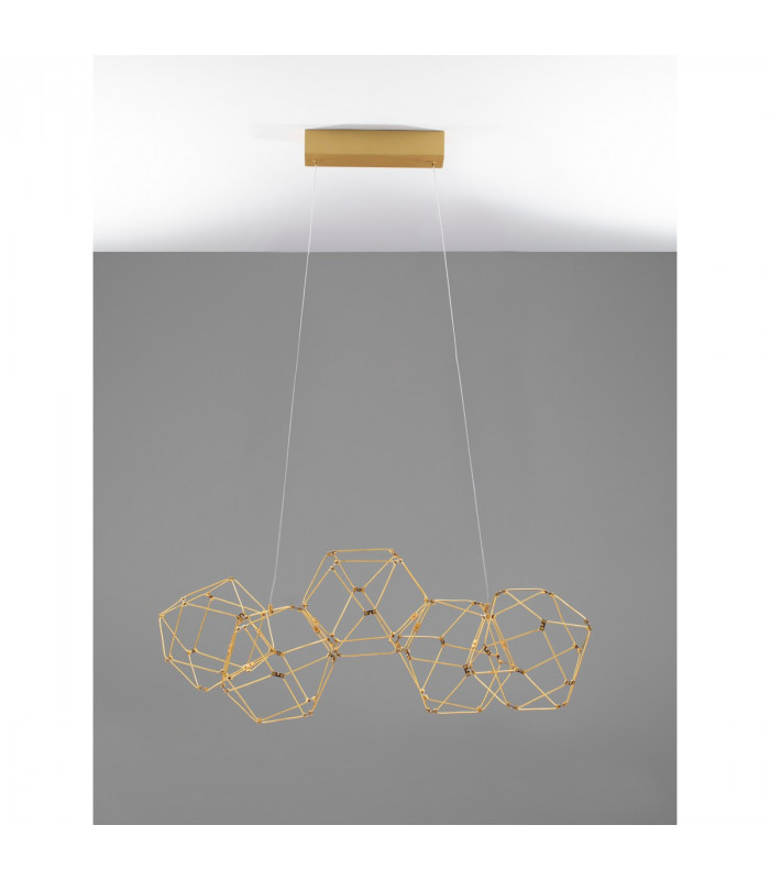 Nebula Integrated LED Pendant Ceiling Light Copper Metal LED 22W 1822Lm 3000K-3