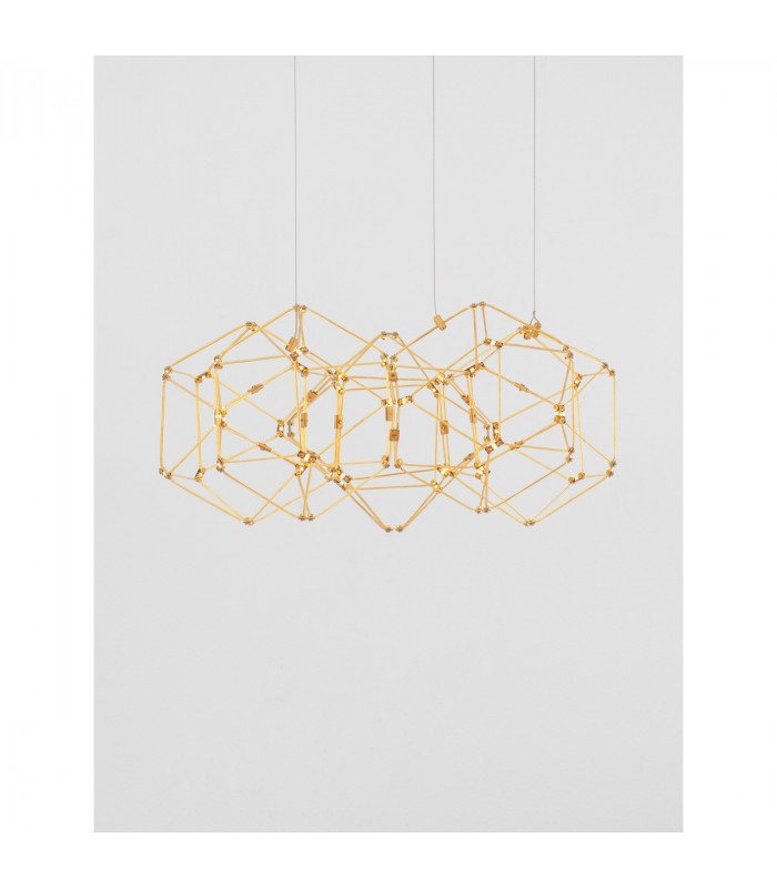 Nebula Integrated LED Pendant Ceiling Light Copper Metal LED 29W 1633Lm 3000K-4