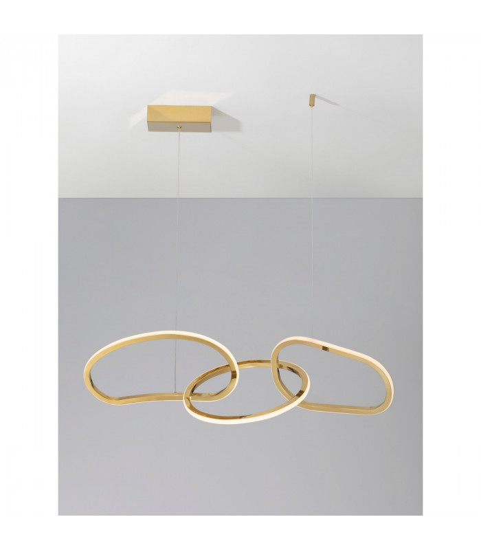 Girish Integrated LED Pendant Ceiling Light Gold plating Stainless Steel LED 40W 2000Lm 3000K-4