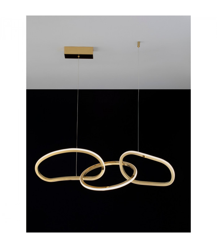 Girish Integrated LED Pendant Ceiling Light Gold plating Stainless Steel LED 40W 2000Lm 3000K-6