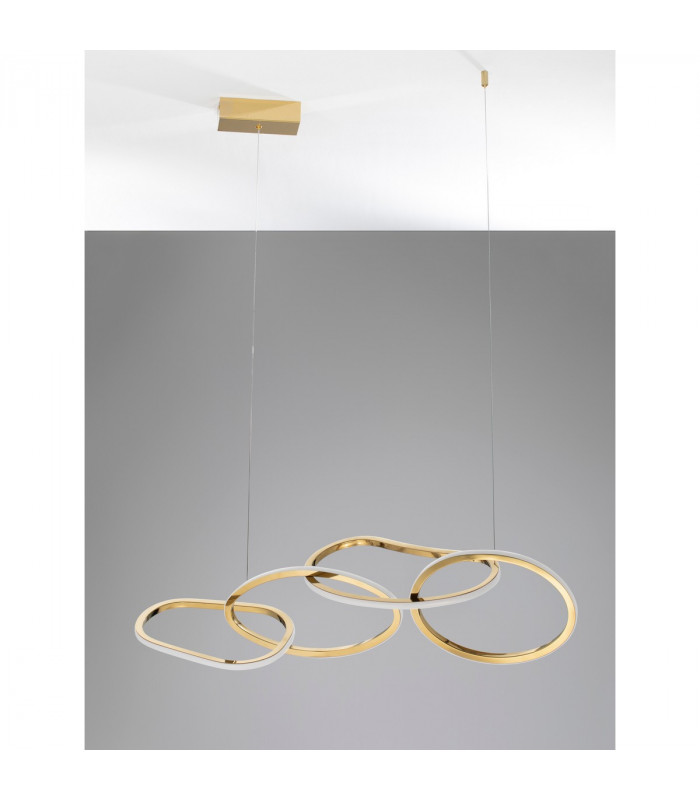 Girish Integrated LED Pendant Ceiling Light Gold plating Stainless Steel LED 50W 2400Lm 3000K-3