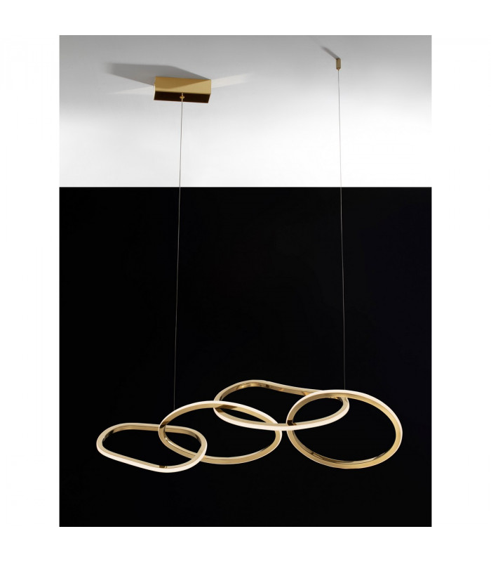 Girish Integrated LED Pendant Ceiling Light Gold plating Stainless Steel LED 50W 2400Lm 3000K-4