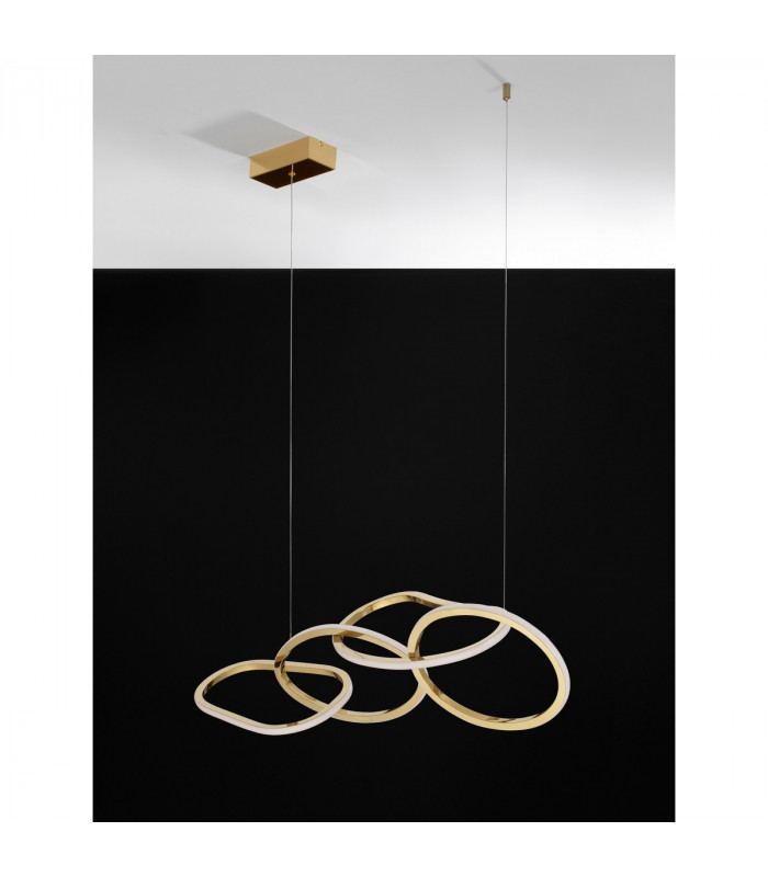 Girish Integrated LED Pendant Ceiling Light Gold plating Stainless Steel LED 50W 2400Lm 3000K-5