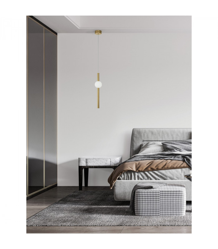 Neutron Integrated LED Pendant Ceiling Light Gold Aluminium LED 10W 733Lm 3000K-2