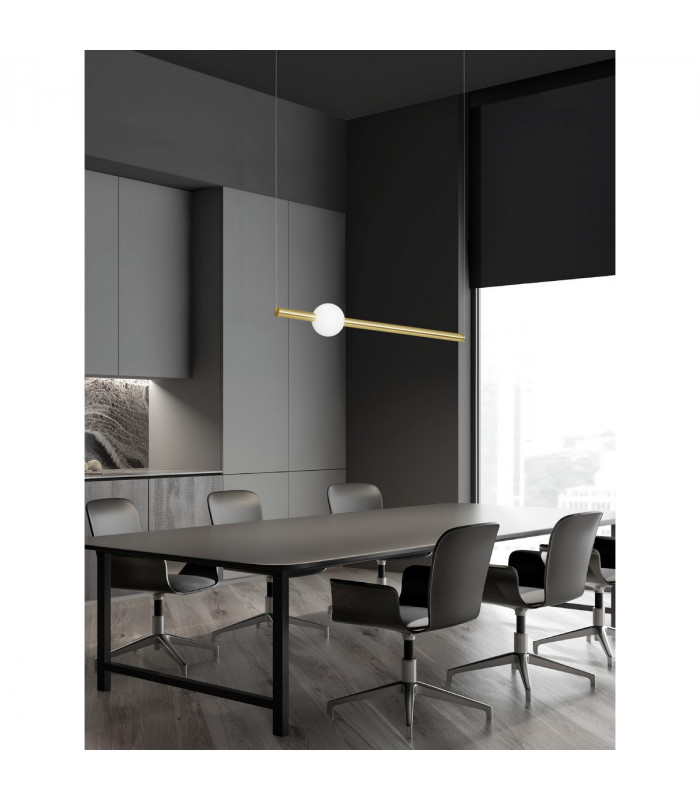 Neutron 92cm Bar Pendant Ceiling Light Gold Aluminium LED 10W 692Lm 3000K-2