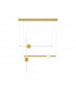 Neutron 120cm Bar Pendant Ceiling Light Gold Aluminium LED 10W 692Lm 3000K-1