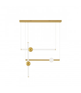 Neutron 120cm Bar Pendant Ceiling Light Gold Aluminium LED 10W 692Lm 3000K-1