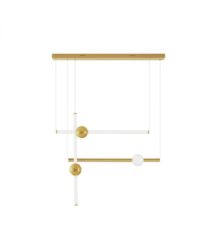 Neutron 120cm Bar Pendant Ceiling Light Gold Aluminium LED 10W 692Lm 3000K-1