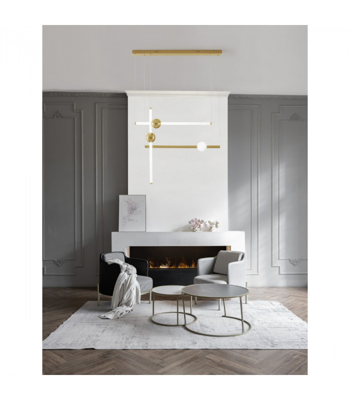 Neutron 120cm Bar Pendant Ceiling Light Gold Aluminium LED 10W 692Lm 3000K-2