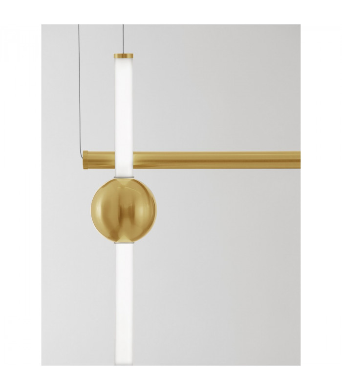 Neutron 120cm Bar Pendant Ceiling Light Gold Aluminium LED 10W 692Lm 3000K-3