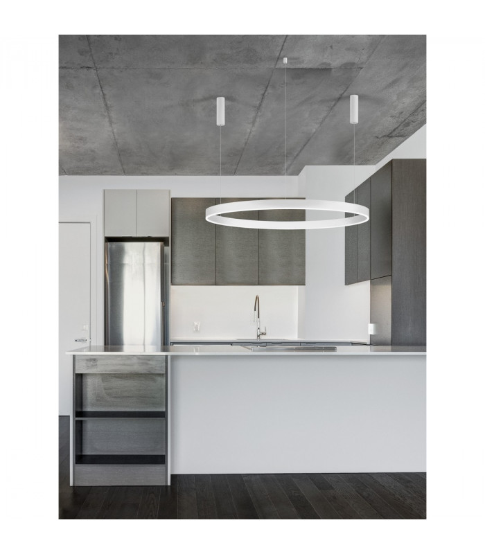 Motif Integrated LED Pendant Ceiling Light Sandy White Aluminium LED 70W 5984Lm 3000K-2