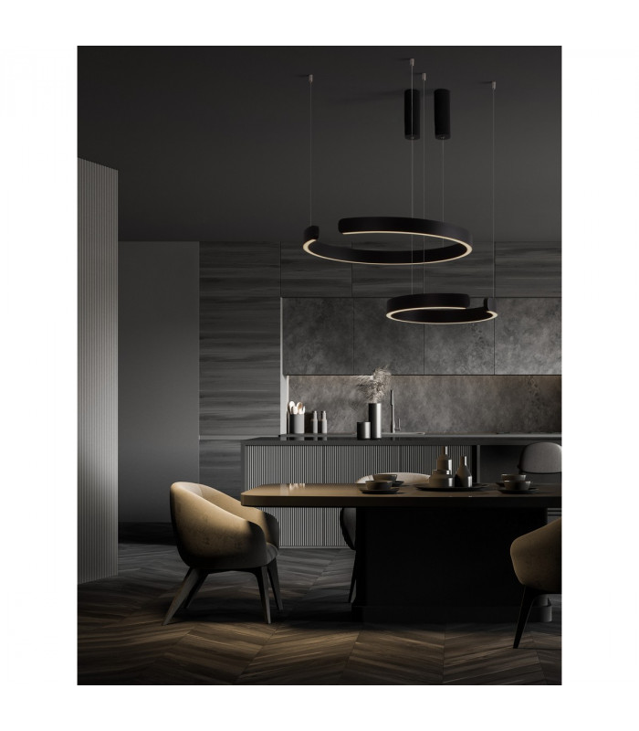 Selby Integrated LED Pendant Ceiling Light Sandy Black Aluminium LED 50W 2950Lm 3000K-2