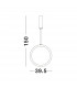 Change Integrated LED Pendant Ceiling Light Sandy Black Aluminium LED 25W 741Lm 3000K-2