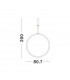 Change Integrated LED Pendant Ceiling Light Sandy Black Aluminium LED 48W 1684Lm 3000K-4