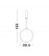 Change Integrated LED Pendant Ceiling Light Gold Aluminium LED 25W 741Lm 3000K-3