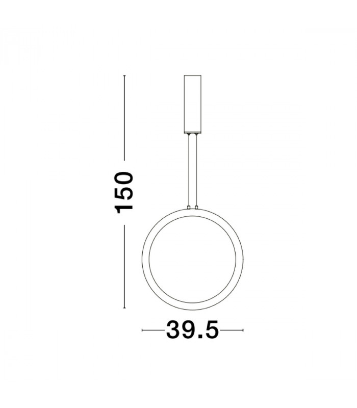 Change Integrated LED Pendant Ceiling Light Gold Aluminium LED 25W 741Lm 3000K-3