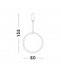 Change Integrated LED Pendant Ceiling Light Gold Aluminium LED 35W 1160Lm 3000K-3