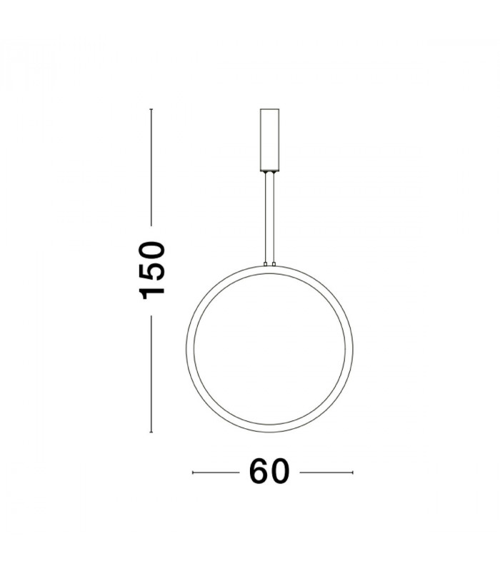 Change Integrated LED Pendant Ceiling Light Gold Aluminium LED 35W 1160Lm 3000K-3