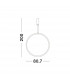 Change Integrated LED Pendant Ceiling Light Gold Aluminium LED 48W 1684Lm 3000K-3