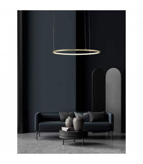 Tarquin Integrated LED Pendant Ceiling Light Brushed Gold Aluminium LED 36W 1980Lm 3000K-2