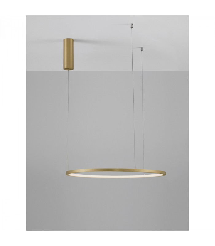 Tarquin Integrated LED Pendant Ceiling Light Brushed Gold Aluminium LED 36W 1980Lm 3000K-5