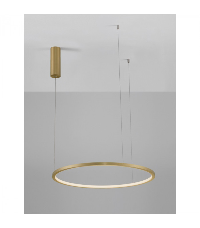 Tarquin Integrated LED Pendant Ceiling Light Brushed Gold Aluminium LED 36W 1980Lm 3000K-7