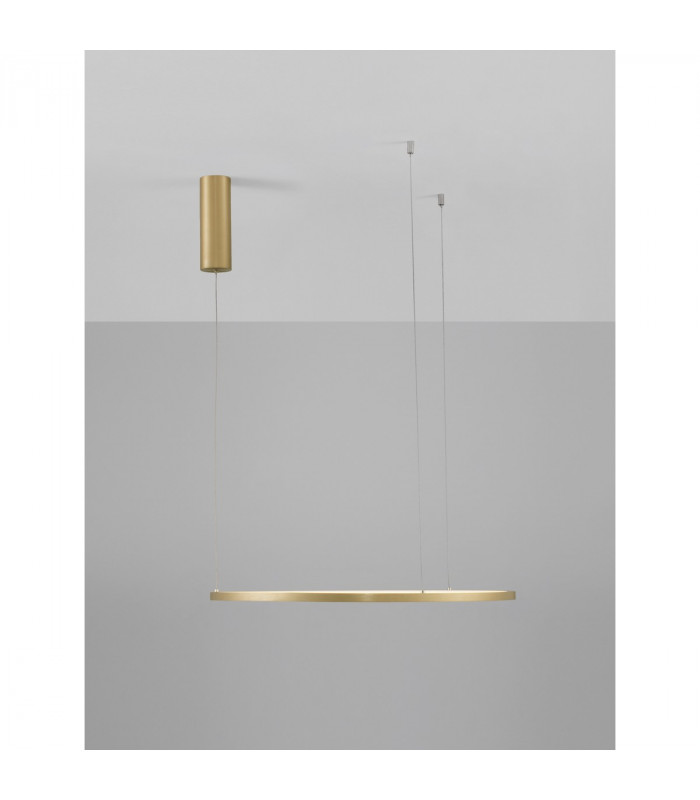 Tarquin Integrated LED Pendant Ceiling Light Brushed Gold Aluminium LED 36W 1980Lm 3000K-9