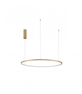 Tarquin Integrated LED Pendant Ceiling Light Brushed Gold Aluminium LED 48W 2592Lm 3000K-1